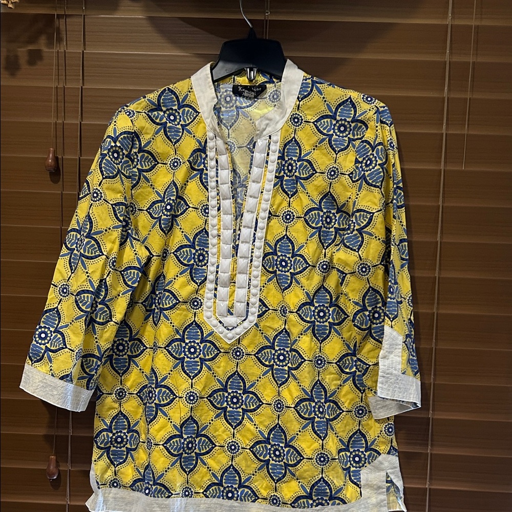 Katherine New York Women's Blue Floral Blouse